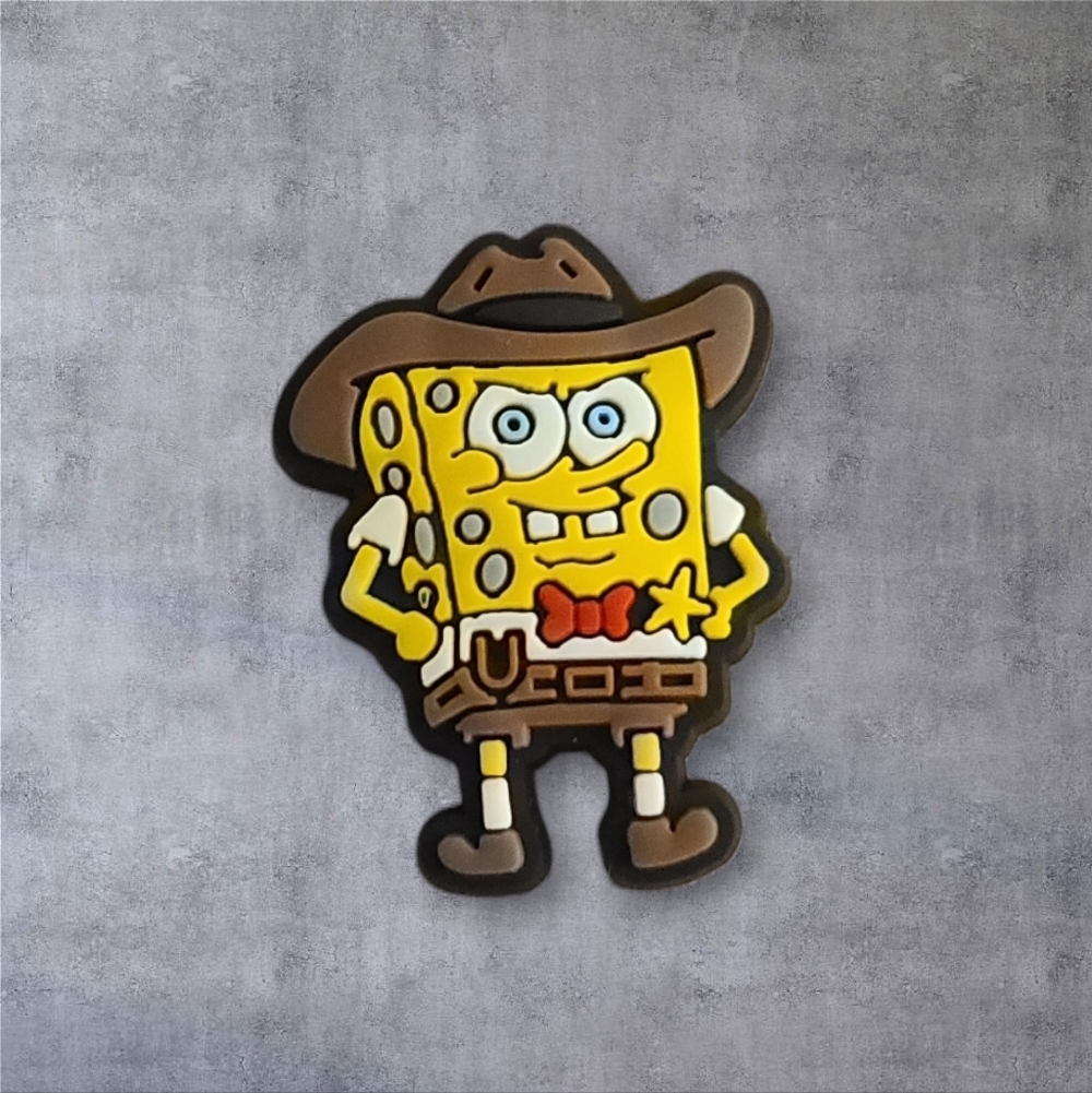 SpongeBob SquarePants Cowboy Shoe Charm - Yellow and Brown